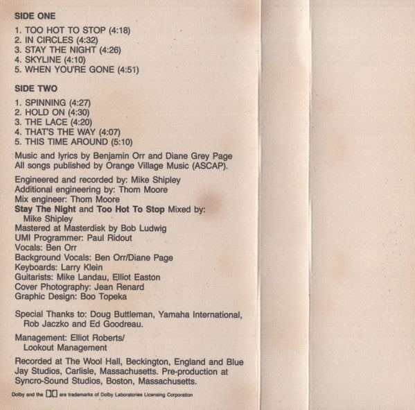 Benjamin Orr : The Lace (Cass)