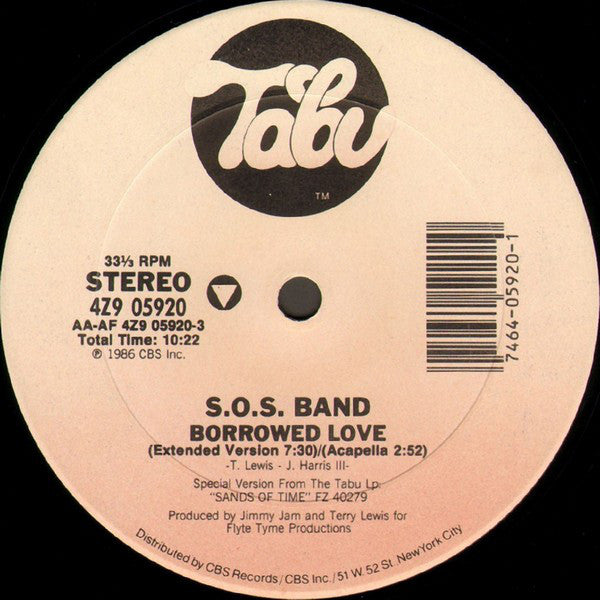 The S.O.S. Band : Borrowed Love / Weekend Girl (12", Pit)