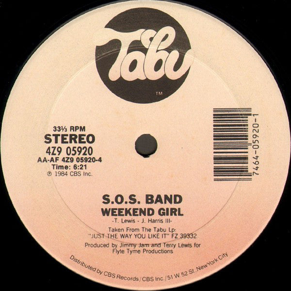 The S.O.S. Band : Borrowed Love / Weekend Girl (12", Pit)