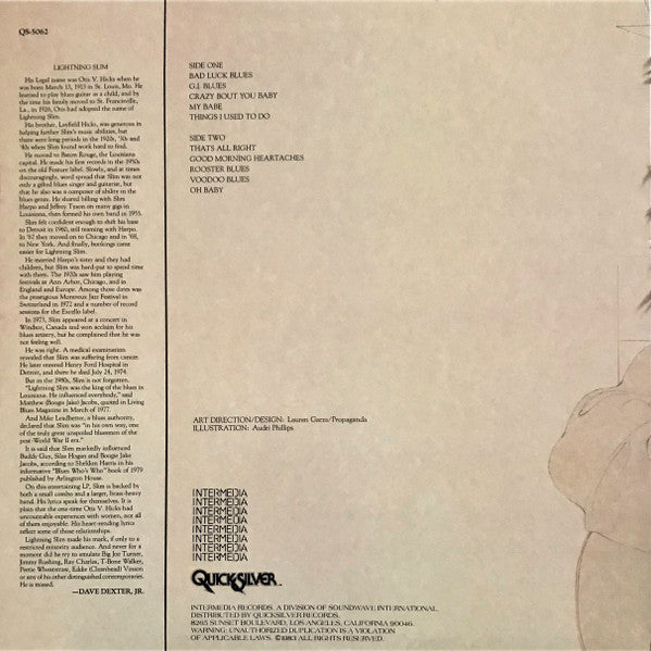 Lightning Slim : That's All Right (LP, RE)