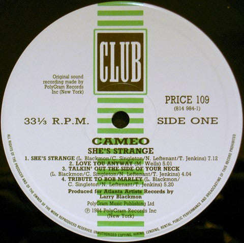 Cameo : She's Strange (LP, Album, RE)