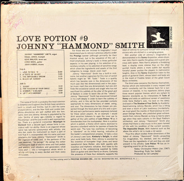 Johnny Hammond : Love Potion #9 (LP, Album, Mono)