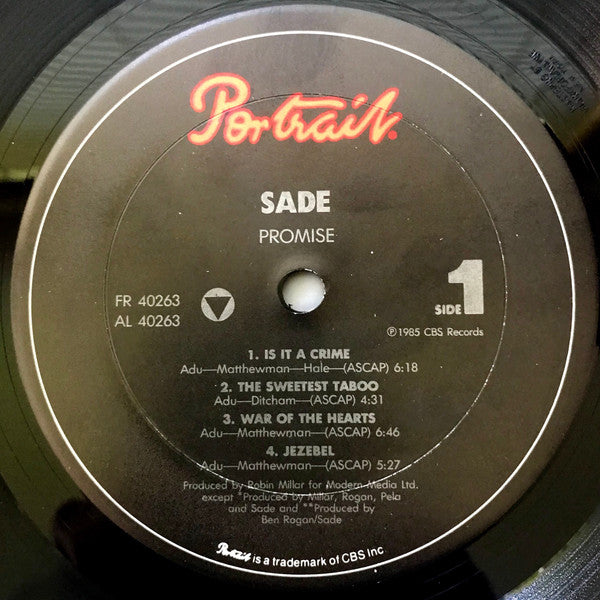 Sade : Promise (LP, Album, Car)