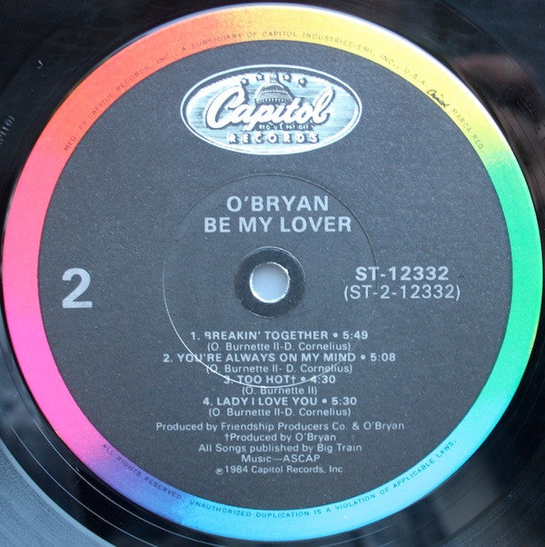 O'Bryan : Be My Lover (LP, Album, Win)