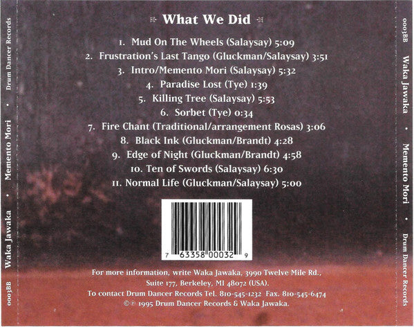 Waka Jawaka : Memento Mori (CD, Album)