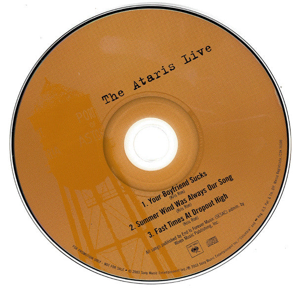 The Ataris : The Ataris Live (CD, EP, Promo, Car)