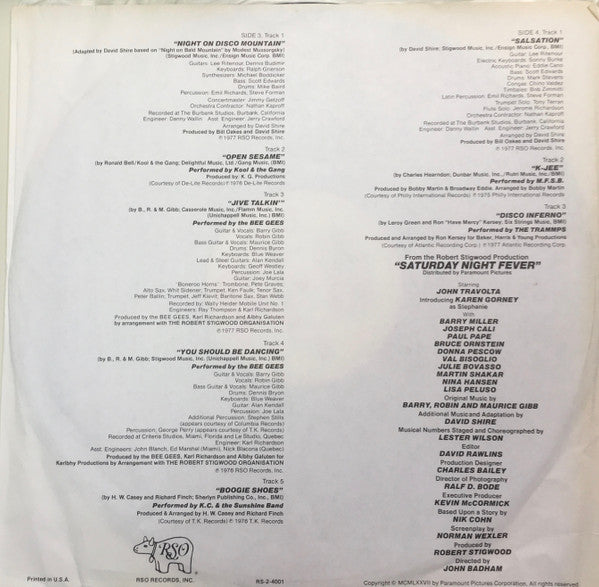 Various : Saturday Night Fever (The Original Movie Sound Track) (2xLP, Album, Comp, Sou)