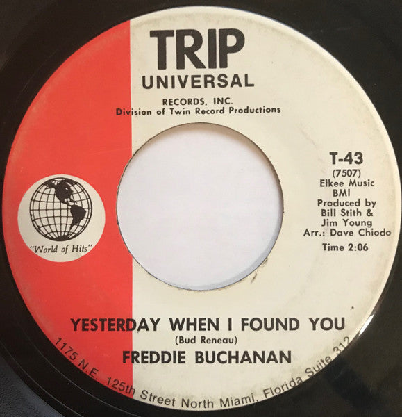 Freddie Buchanan : Mama Call Me Home / Yesterday When I Found You (7", Single)