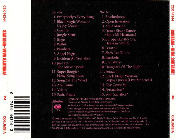 Santana : Viva Santana! (2xCD, Album, Comp)
