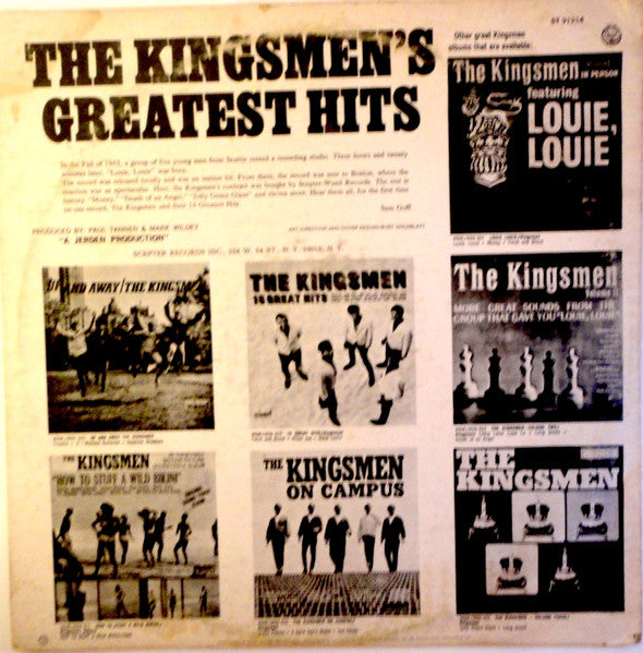 The Kingsmen : The Kingsmen's Greatest Hits (LP, Comp, Club)
