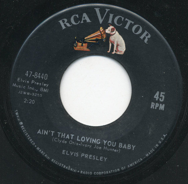 Elvis Presley : Ain't That Loving You Baby (7", Single, Ind)