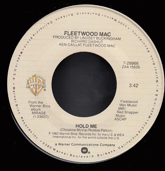 Fleetwood Mac : Hold Me (7", Single, Spe)
