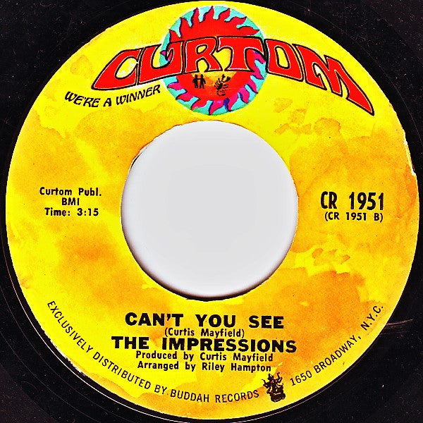 The Impressions : Check Out Your Mind / Can't You See (7", Pit)