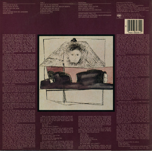 Bob Dylan : Blood On The Tracks (LP, Album, RE, RP, Ter)