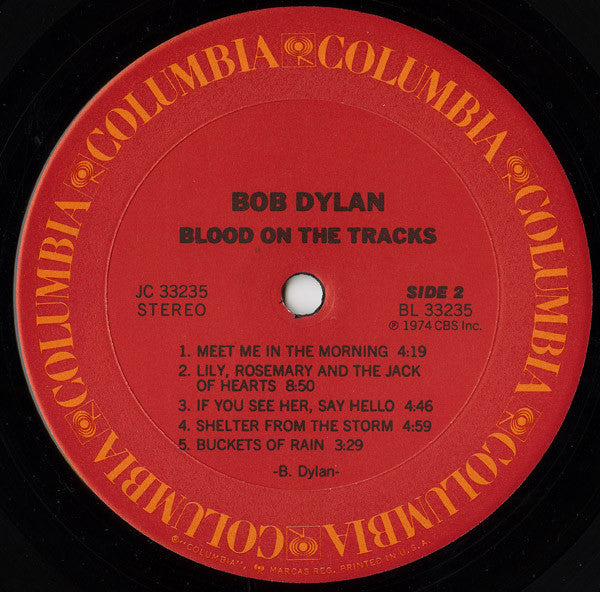 Bob Dylan : Blood On The Tracks (LP, Album, RE, RP, Ter)