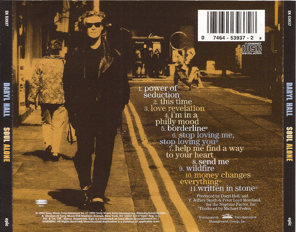 Daryl Hall : Soul Alone (CD, Album)