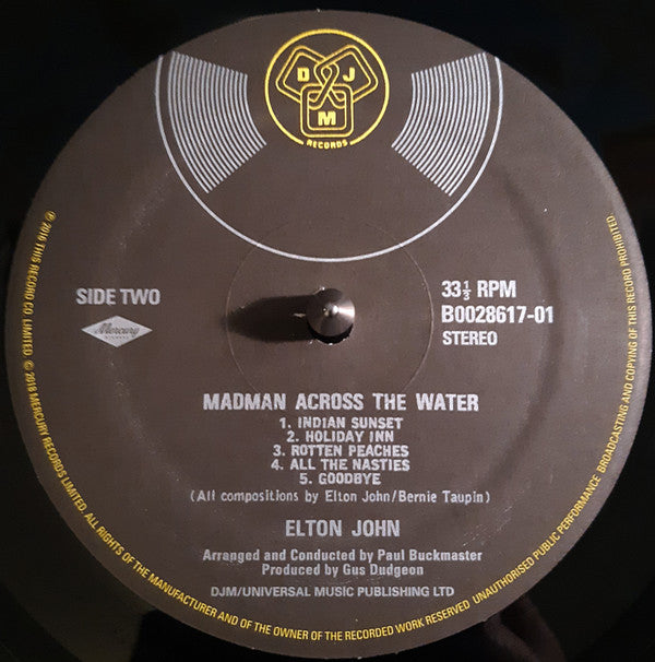 Elton John : Madman Across The Water (LP, Album, RE, RM, 180)