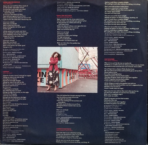 Melissa Manchester : Don't Cry Out Loud (LP, Album, Ter)