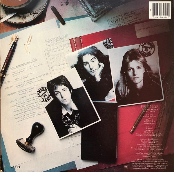 Wings (2) : Band On The Run (LP, Album, RE)