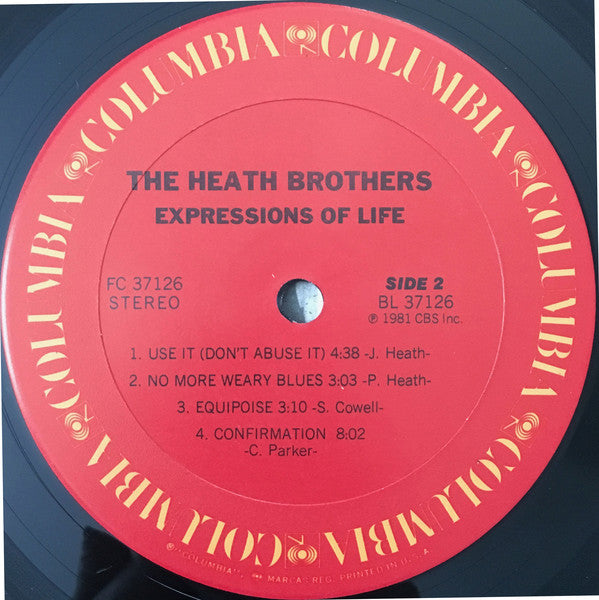 The Heath Brothers : Expressions Of Life (LP, Album)