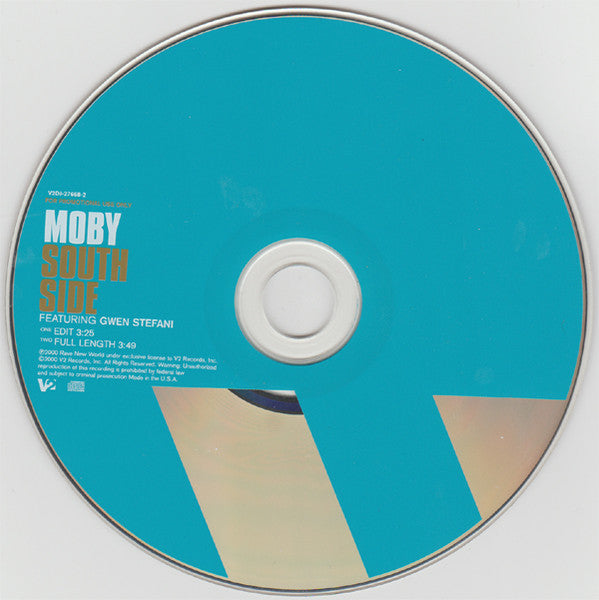 Moby Featuring Gwen Stefani : South Side (CD, Single, Promo, Blu)