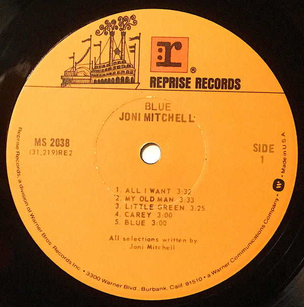 Joni Mitchell : Blue (LP, Album, RP, Jac)