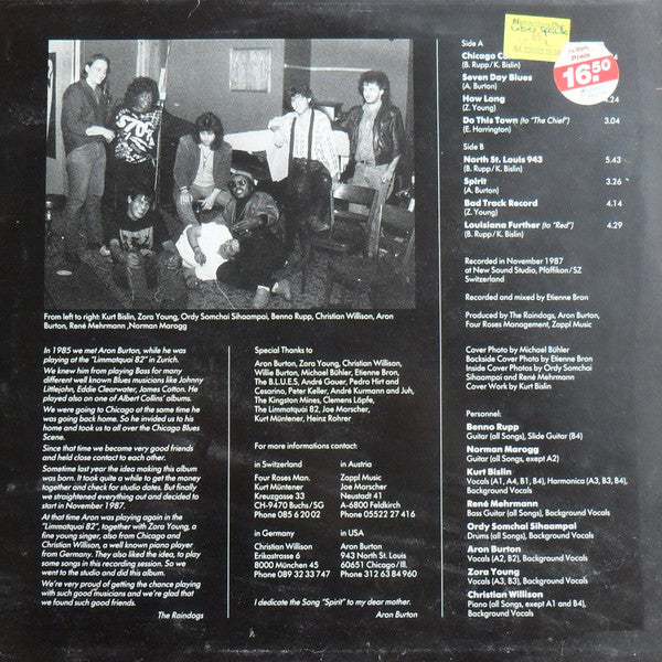 The Raindogs : Chicago Callin' (LP, Album)