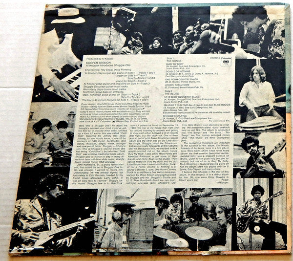 Al Kooper Introduces Shuggie Otis : Kooper Session (LP, Album, San)