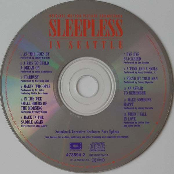 Various : Sleepless In Seattle (Original Motion Picture Soundtrack) (CD, Comp, RP)