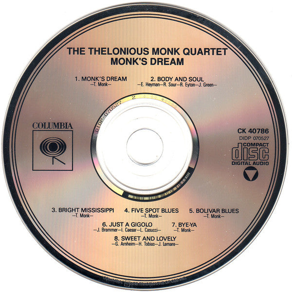 The Thelonious Monk Quartet : Monk's Dream (CD, Album, RE, RM)