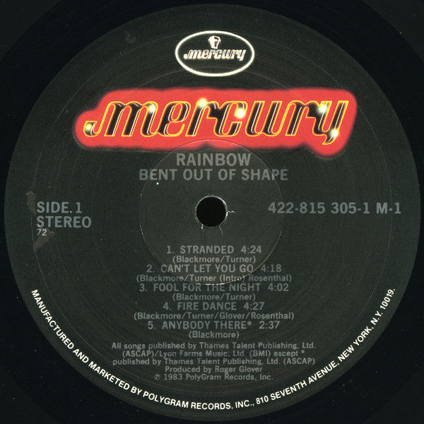 Rainbow : Bent Out Of Shape (LP, Album, PRC)