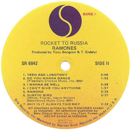 Ramones : Rocket To Russia (LP, Album, Jac)