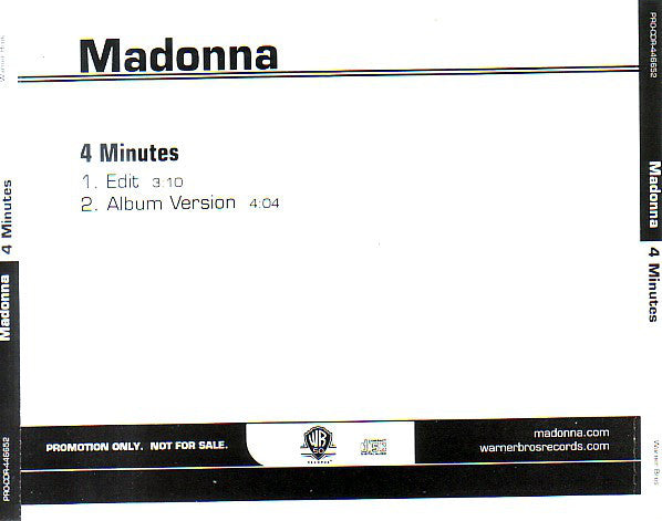 Madonna : 4 Minutes (CD, Single, Promo)