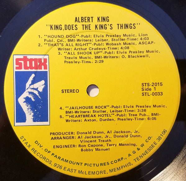 Albert King : "King, Does The King's Things" (LP, Album)