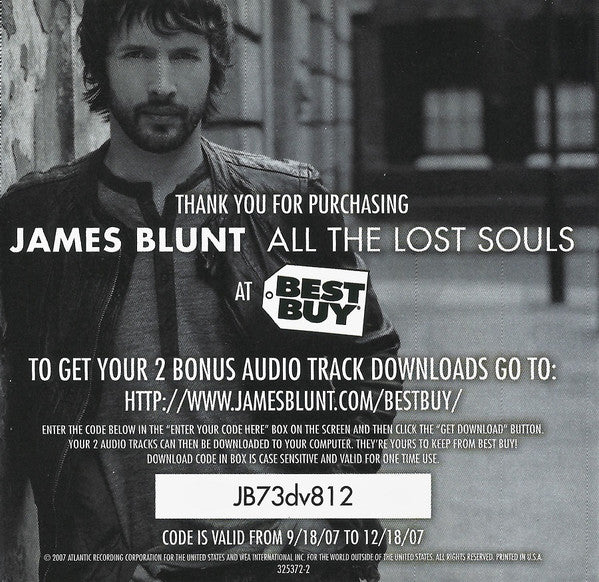 James Blunt : All The Lost Souls (CD, Album, Bes)