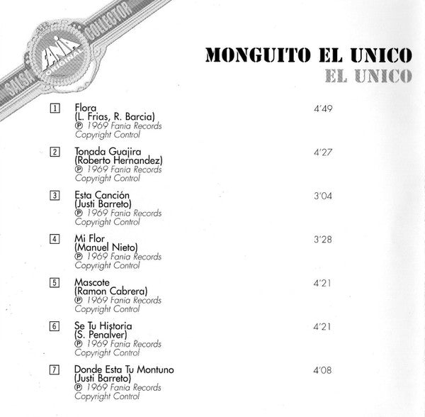 Monguito El Unico Y Su Conjunto : Monguito El Unico Y Su Conjunto (CD, Album, RE, RM)