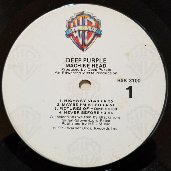Deep Purple : Machine Head (LP, Album, RE, Win)