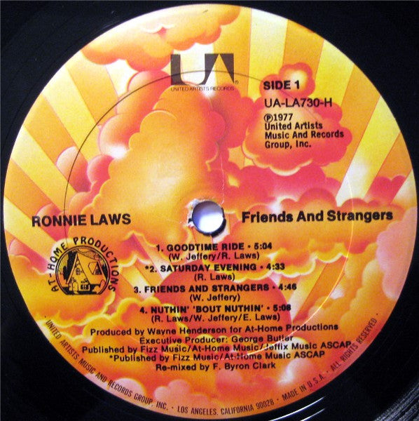 Ronnie Laws : Friends And Strangers (LP, Album)