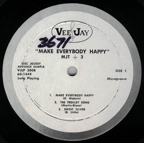 MJT+3 : Make Everybody Happy (LP, Album, Mono, Promo)