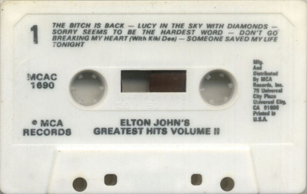 Elton John : Greatest Hits Volume II (Cass, Comp)