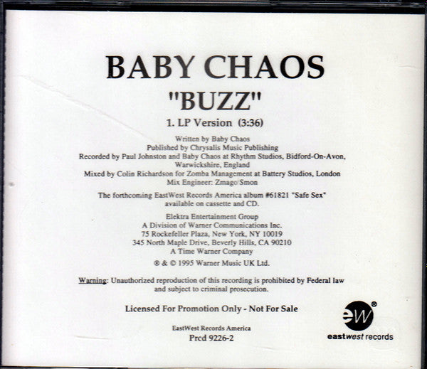 Baby Chaos : Buzz (CD, Single, Promo)