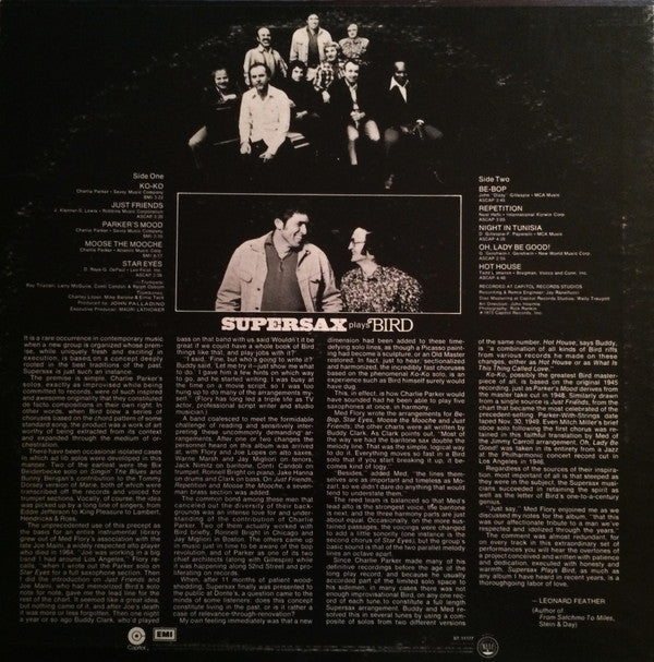 Supersax : Supersax Plays Bird (LP, Album, Win)