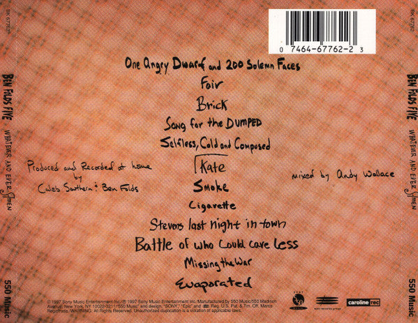 Ben Folds Five : Whatever And Ever Amen (CD, Album, Pit)
