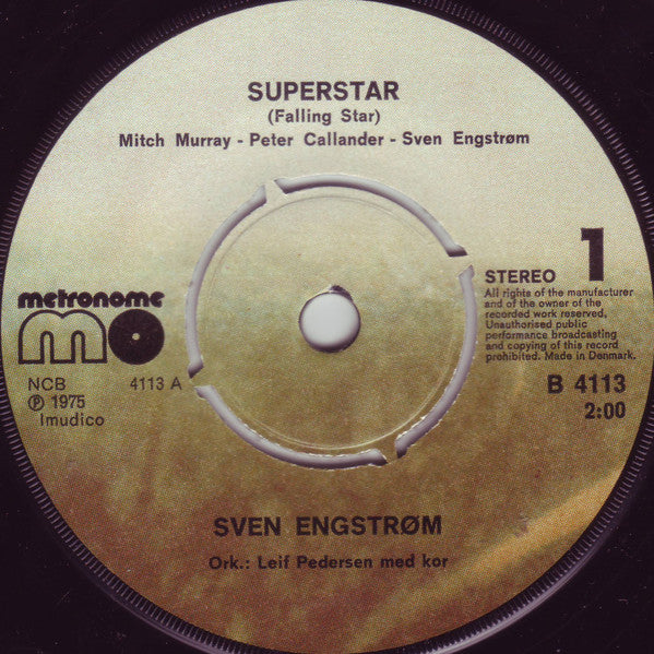 Sven Engstrøm : Superstar (7")