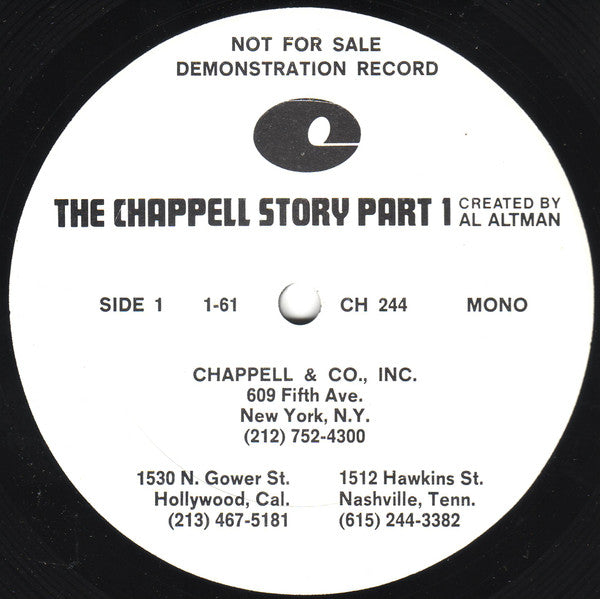 Various : The Chappell Story Part 1 (2xLP, Mono, Promo)