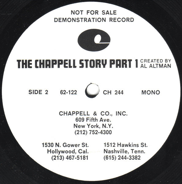 Various : The Chappell Story Part 1 (2xLP, Mono, Promo)