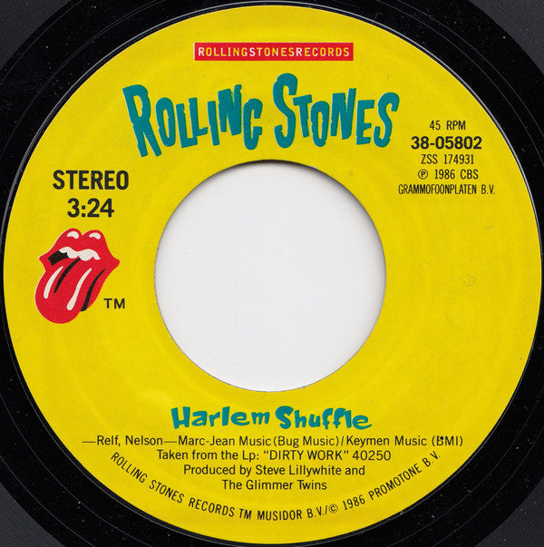 The Rolling Stones : Harlem Shuffle (7", Single, Styrene, Pit)