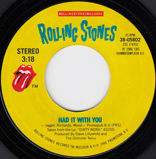 The Rolling Stones : Harlem Shuffle (7", Single, Styrene, Pit)