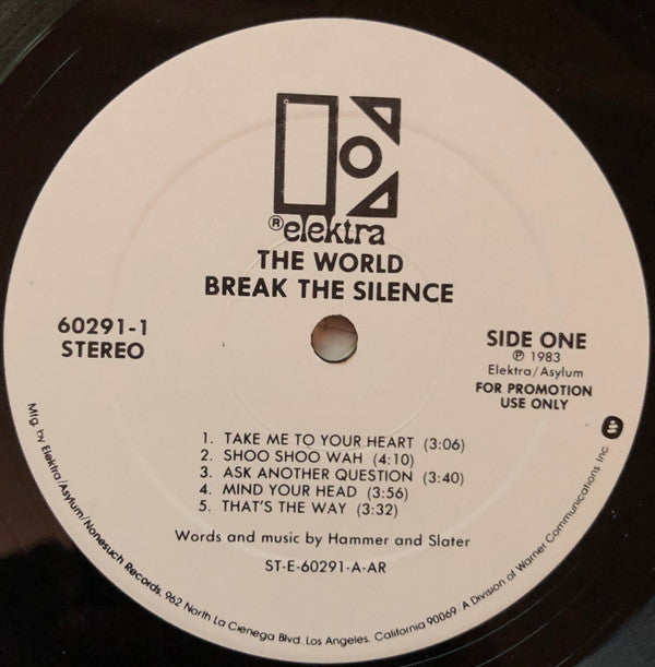 The World : Break The Silence (LP, Album, Promo)