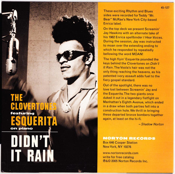 Screamin' Jay Hawkins & The Chicken Hawks (2) / The Clovertones : I Hear Voices (7", Single)